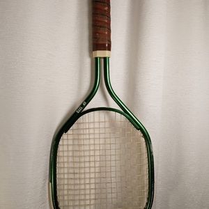 Vintage Leach Graphite Racquetball Racket Metal Leather Grip 1970s